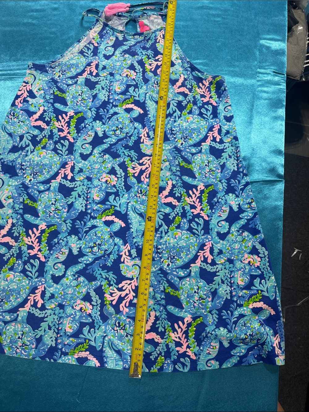 Lilly Pulitzer Blue Multi Sea Life Print Halter Dress - Picture 6 of 6
